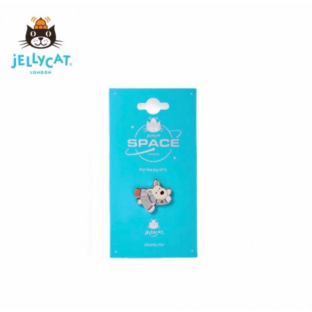 NWT Jellycat official Munro Scottie Dog Space Outfit enamel pin badge HTF